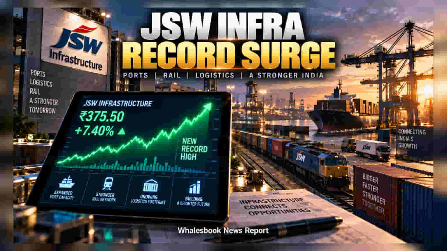 JSW Infrastructure: புதிய உச்சத்தை தொட்ட ஷேர் விலை! அதிரடி விரிவாக்கத்தால் முதலீட்டாளர்கள் உற்சாகம்