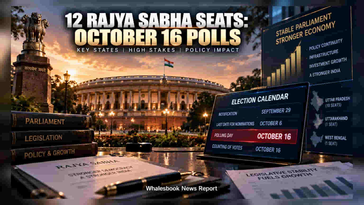 Rajya Sabha Election: 12 બેઠકો માટે **16 ઓક્ટોબરે** મતદાન, જાણો બિઝનેસ અને માર્કેટ પર શું થશે અસર