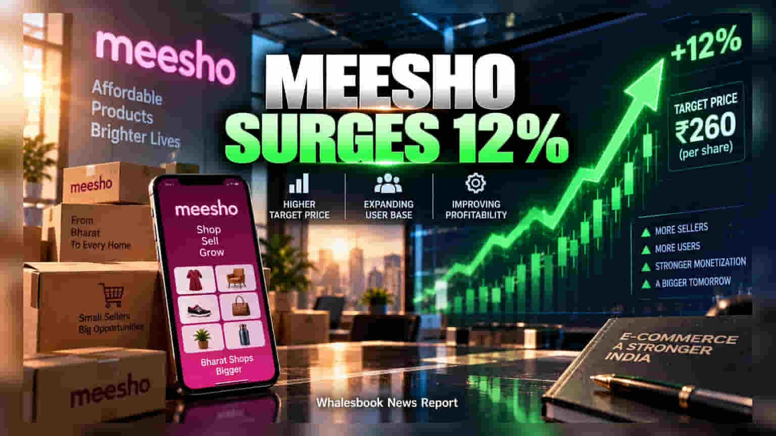 Meesho Unlisted Shares: UBS ના રિપોર્ટ બાદ અનલિસ્ટેડ માર્કેટમાં Meesho ના શેરમાં **12%** નો ઉછાળો
