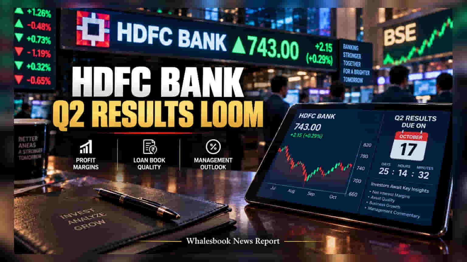 HDFC Bank चे Q2 निकाल जवळ; गुंतवणुकीचा निर्णय घेण्यापूर्वी शेअरमध्ये शांतता!