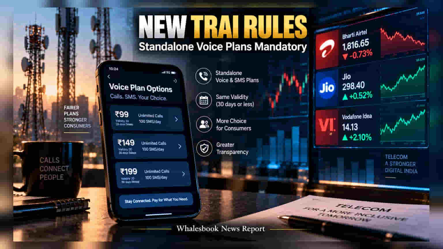 TRAI Mandates Voice, SMS-Only Prepaid Plans for Telecoms