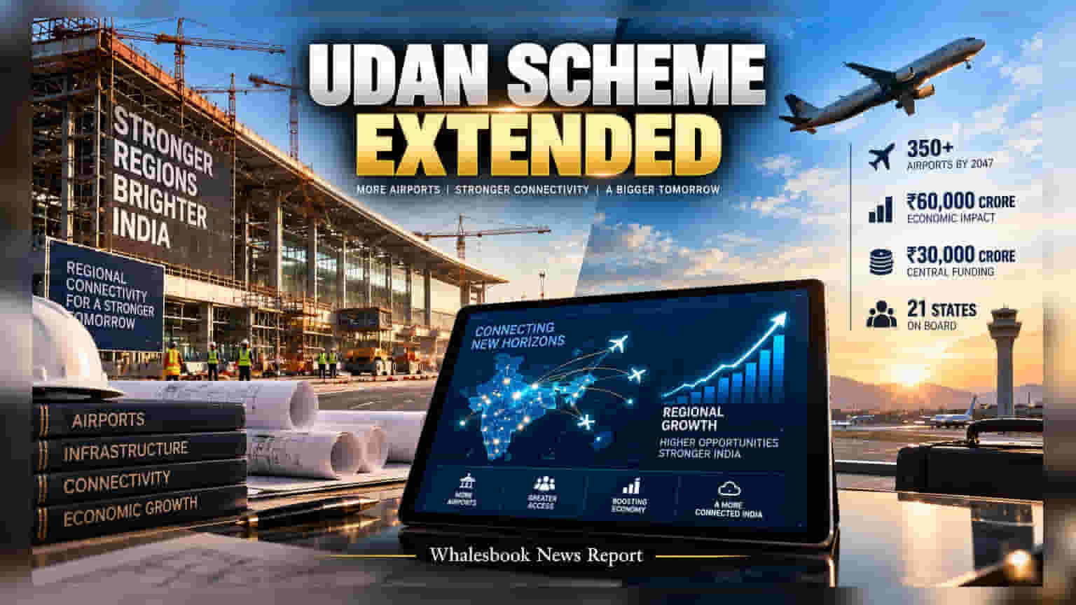 UDAN Scheme Extended for Decade; New Rules to Speed Up Airports