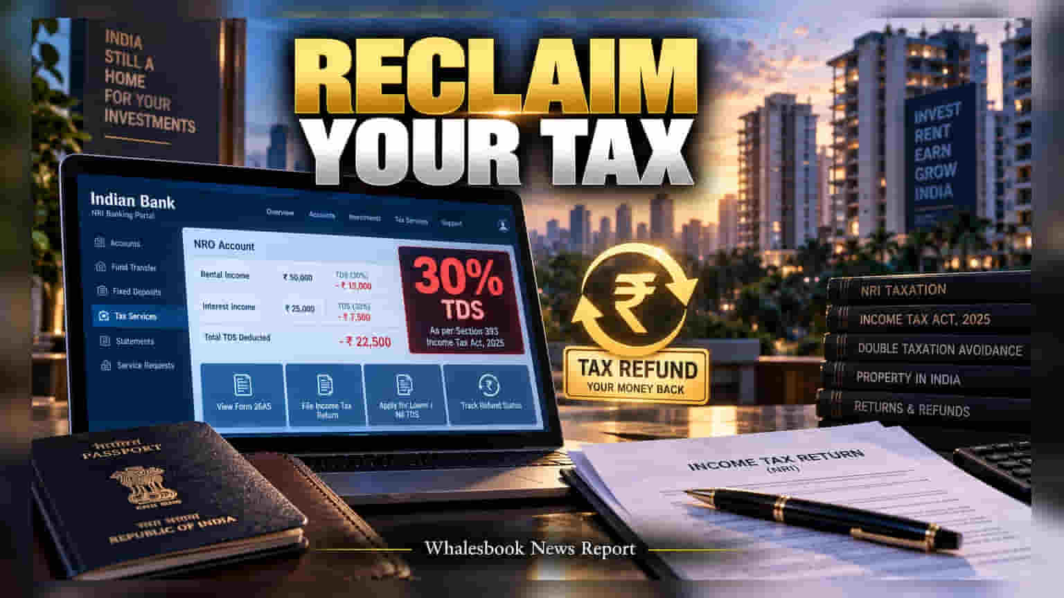 NRIs साठी आनंदाची बातमी! भारतातून मिळणाऱ्या भाड्यावर कापलेला **30% TDS** असा परत मिळवा