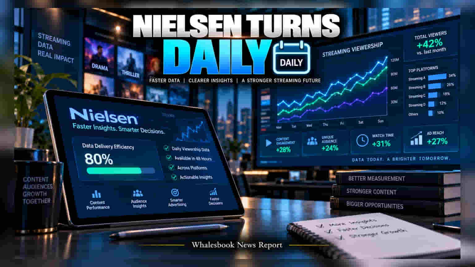Nielsen का बड़ा बदलाव: अब स्ट्रीमिंग रेटिंग्स मिलेंगी डेली, डेटा की स्पीड में **80%** का उछाल