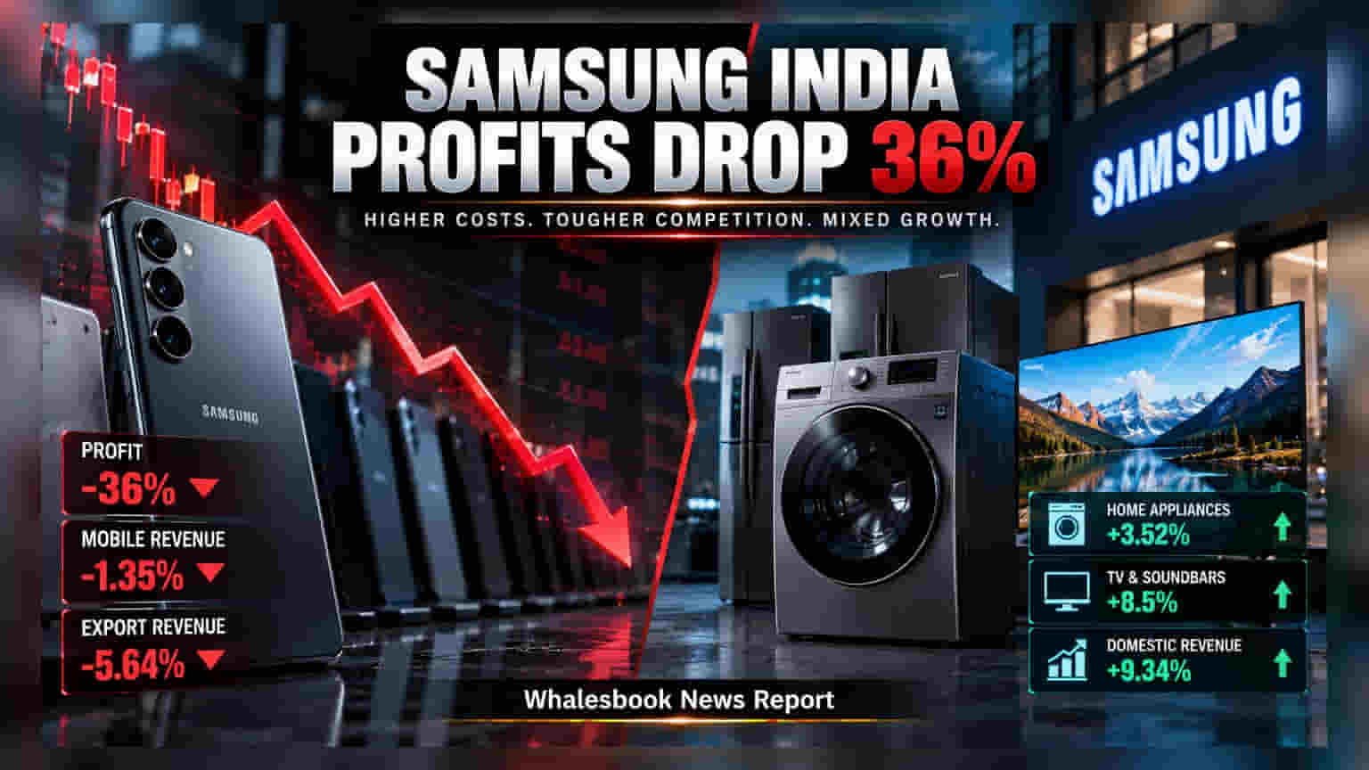 Samsung India FY26 Profit Drops 36% to ₹7,228 Crore