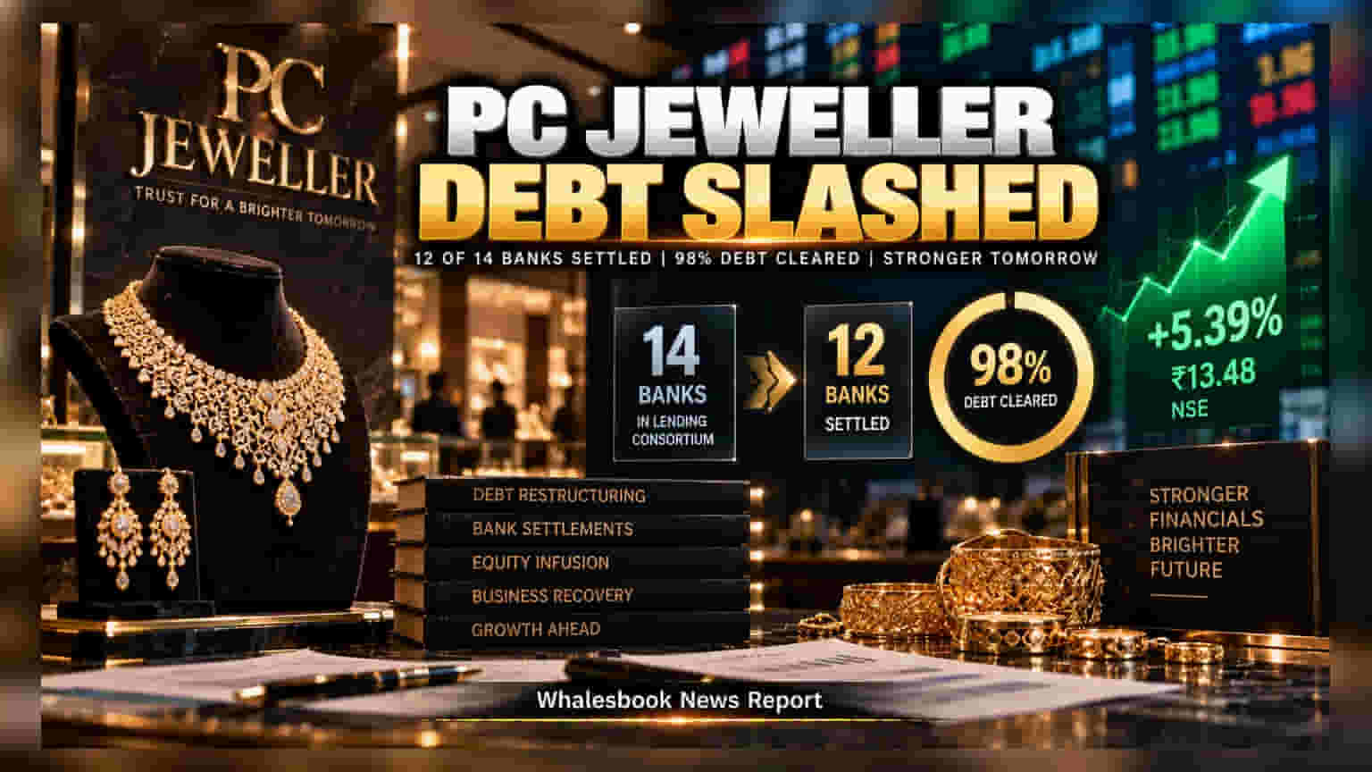 PC Jeweller: 12 வங்கிகளுடன் கடன் தீர்வு! முதலீட்டாளர்கள் உற்சாகம், பங்குகள் **5%** உயர்வு