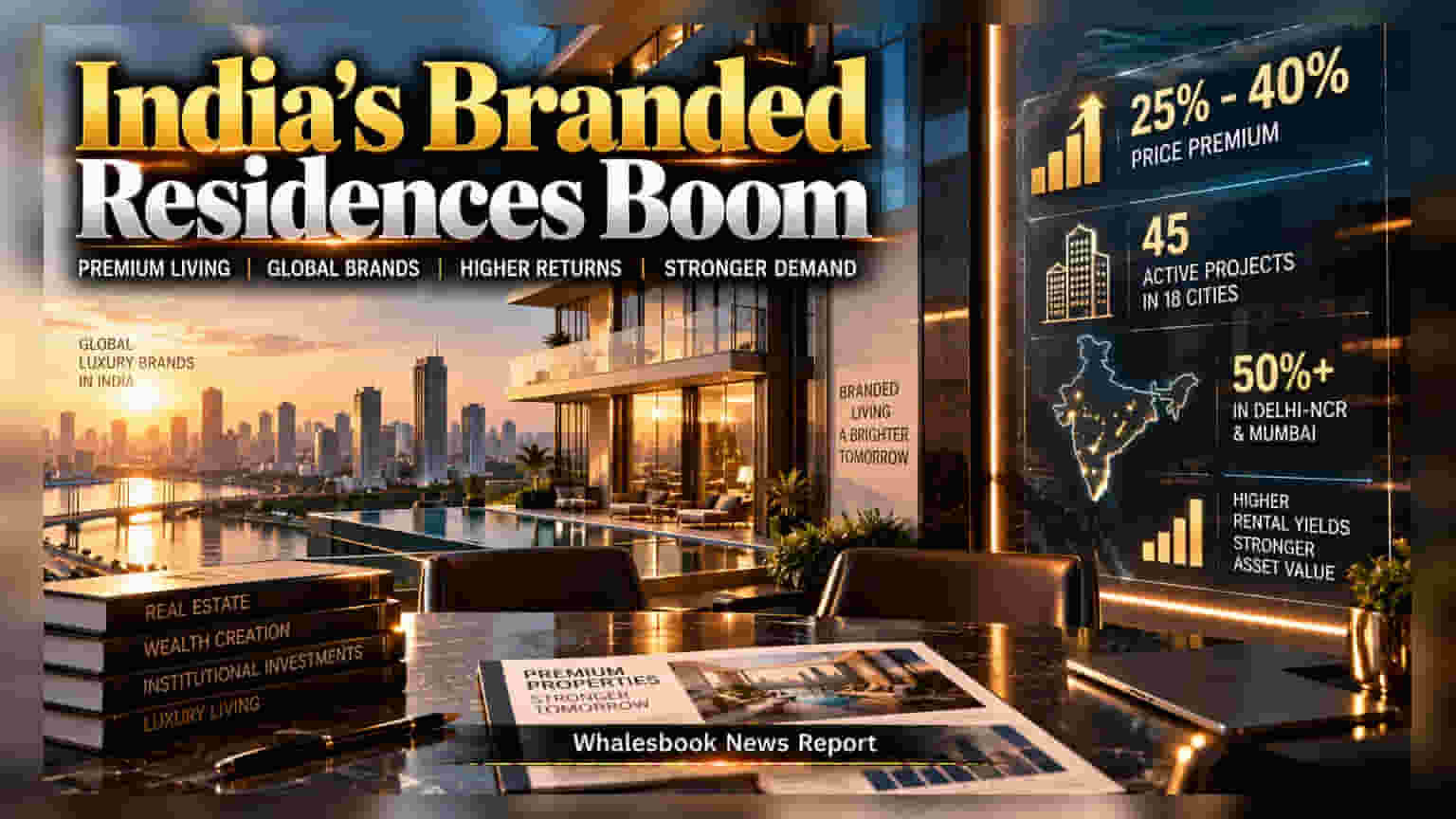 Branded Luxury Homes: ભારતમાં બ્રાન્ડેડ લક્ઝરી ઘરોનો ક્રેઝ, **45** પ્રોજેક્ટ્સ સાથે માર્કેટમાં તેજી