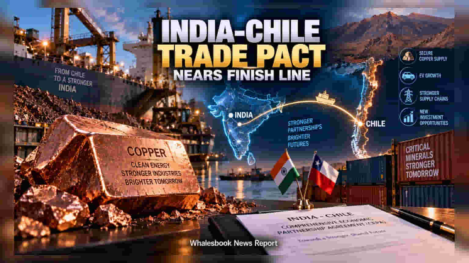India-Chile CEPA Deal: इलेक्ट्रिक गाड्यांसाठी तांबे मिळवण्याचा भारताचा मोठा डाव!