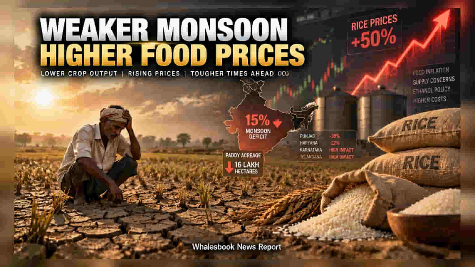 Monsoon Deficit Hits Paddy Crops, Fueling Food Inflation
