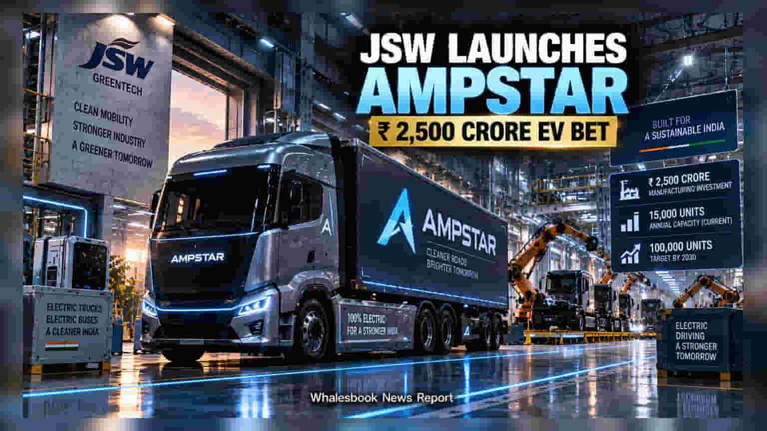 JSW Greentech: इलेक्ट्रिक कमर्शियल गाड्यांच्या मैदानात एन्ट्री, २५०० कोटींची गुंतवणूक