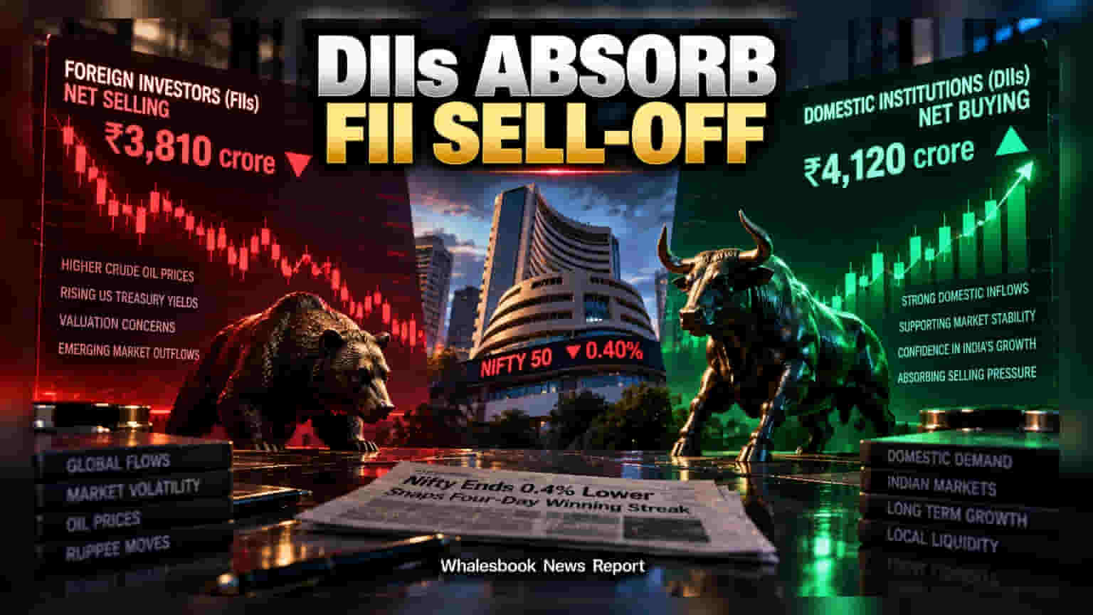 DIIs Buy Rs 4,120 Crore Equities as FIIs Sell on Sep 22