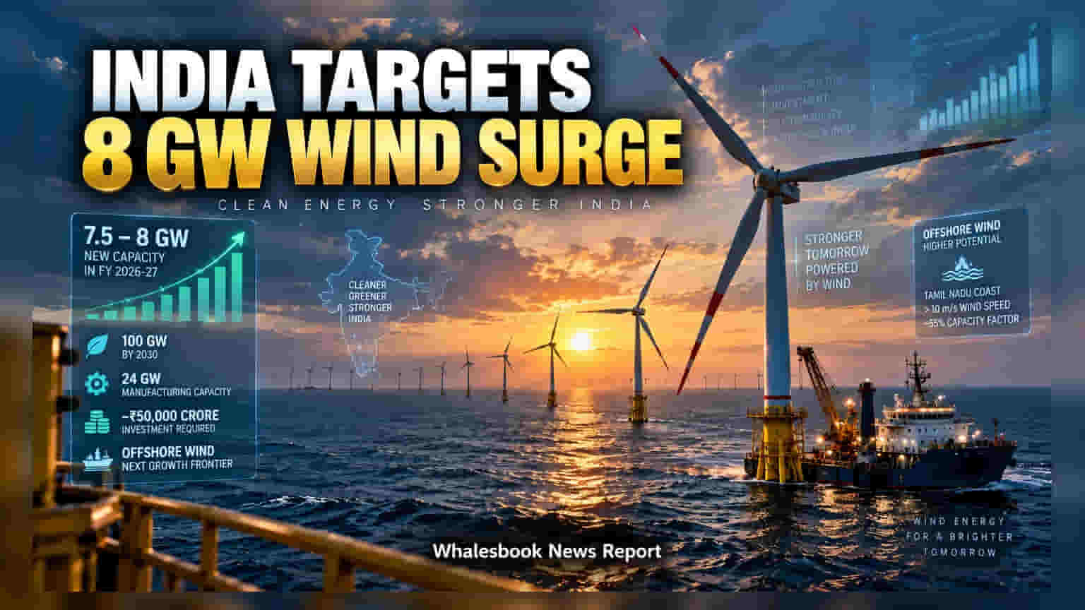 Wind Energy Expansion: FY27 मध्ये **8 GW** पवन ऊर्जेचे लक्ष्य, रिन्यूएबल सेक्टरमध्ये मोठी संधी