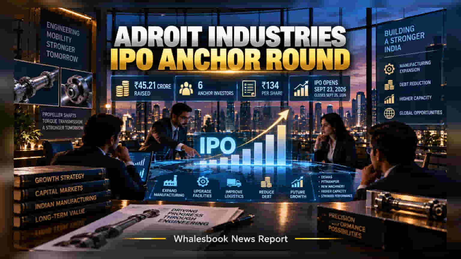 Adroit Industries IPO: முதலீட்டாளர்களை கவர்ந்த Adroit Industries! ஆங்கர் முதலீட்டில் **₹45 கோடி** வசூல்