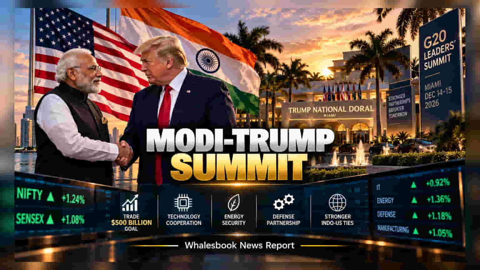 India-US Eye $500B Trade Goal; Modi-Trump G20 Meet Planned