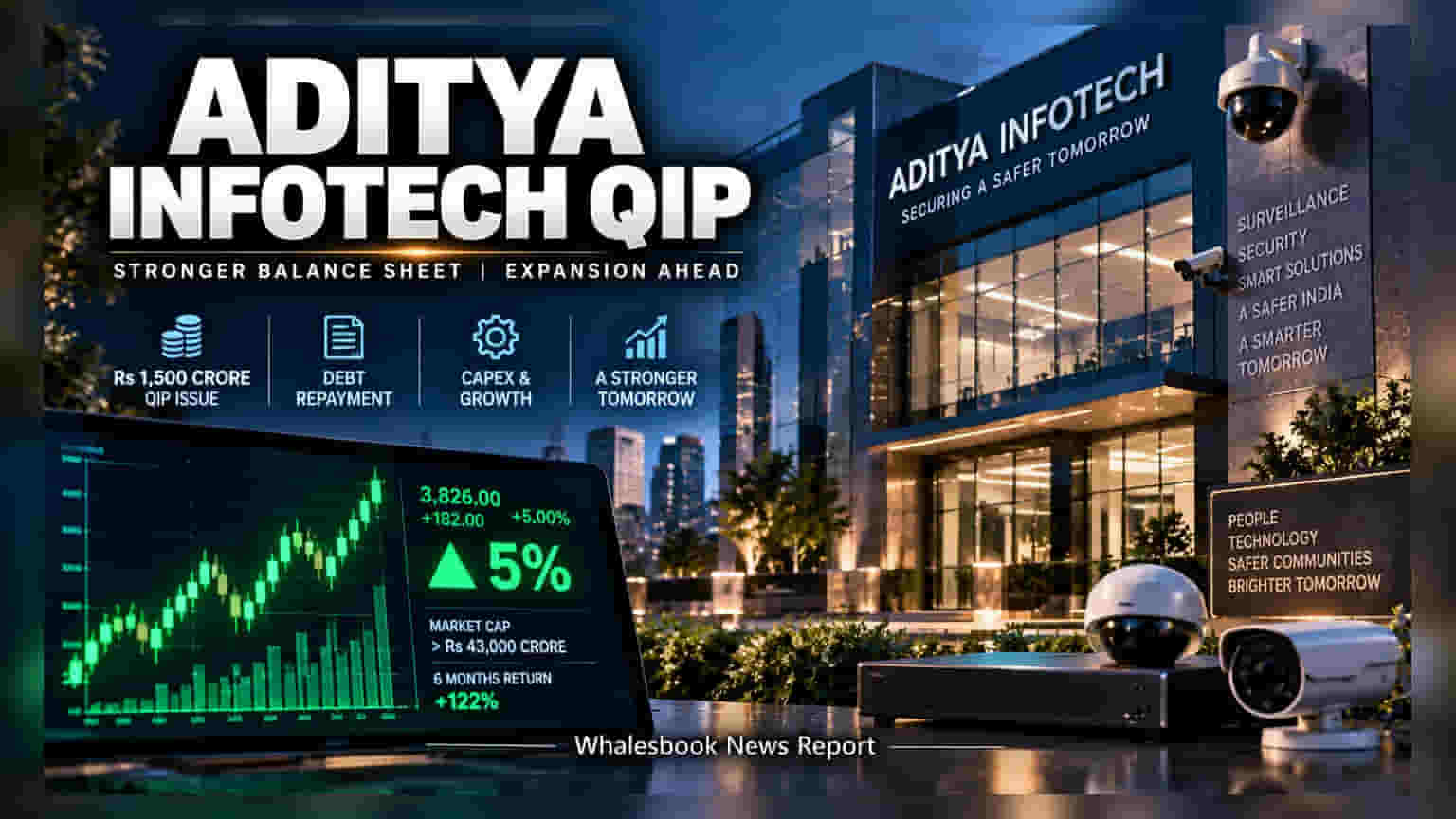 Aditya Infotech Share: **₹1,500 કરોડ** ના ફંડ રેઈઝિંગના પ્લાનથી શેરમાં તોફાની તેજી, **5%** અપર સર્કિટ