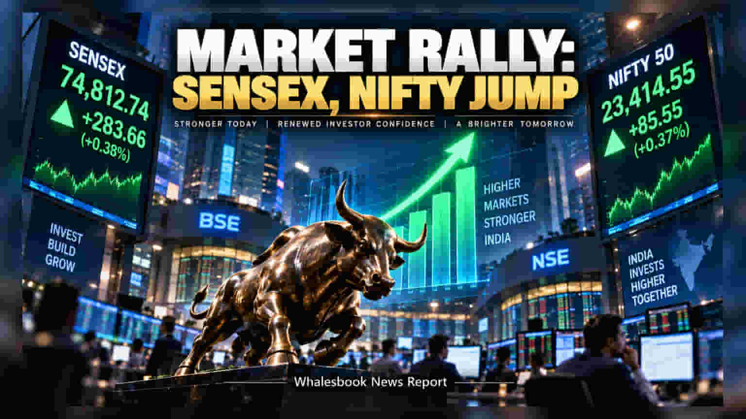 Share Market Today: बाजार में लौटी रौनक, Sensex **283** अंक उछला और Nifty **23,400** के पार
