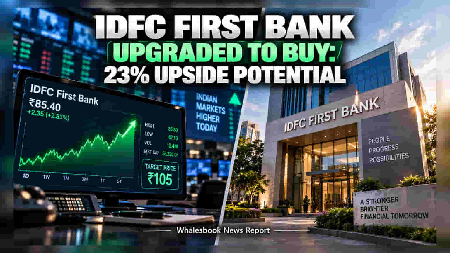 IDFC First Bank પર Motilal Oswal મહેરબાન: શેર માટે ₹105 નો નવો ટાર્ગેટ