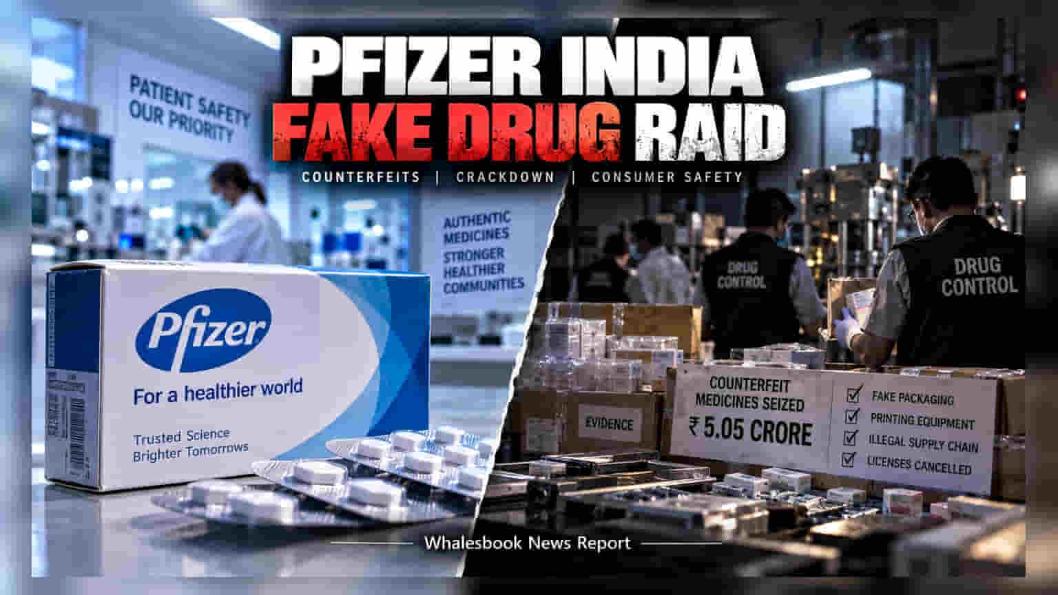 Pfizer India: નકલી દવાઓનું રેકેટ પકડાયું, કર્ણાટક FDA ની કાર્યવાહીમાં **₹5 કરોડનો** મુદ્દામાલ જપ્ત