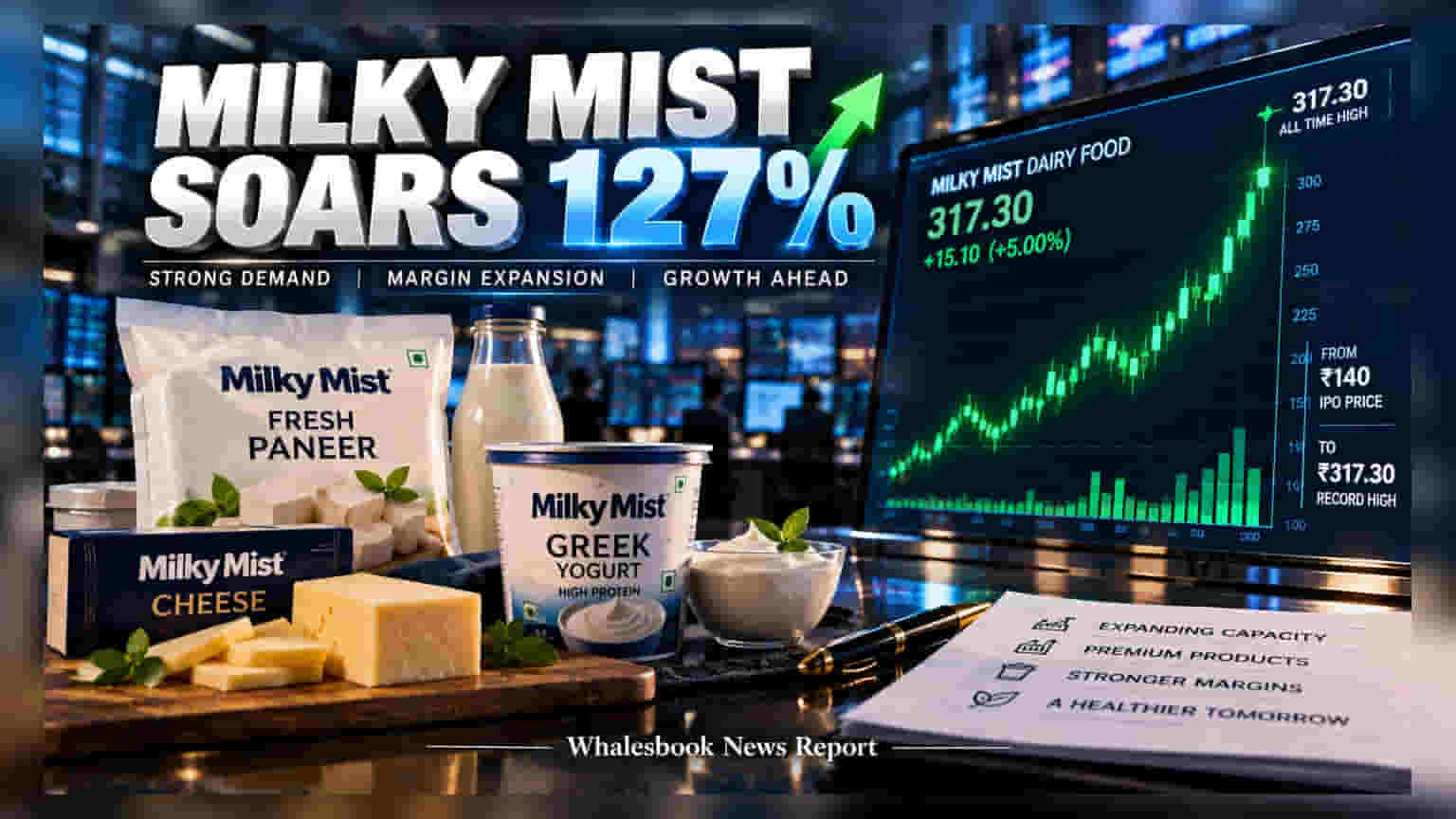 Milky Mist Dairy Share: આઈપીઓ પછી રોકાણકારોને મોટો નફો, શેર **127%** ઉછળીને ઓલ-ટાઈમ હાઈ પર