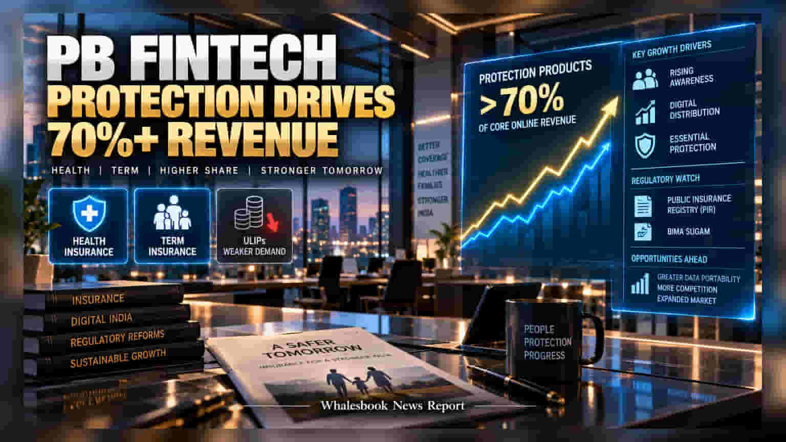 PB Fintech ਦਾ ਵੱਡਾ ਬਦਲਾਅ: ਹੁਣ ਕੋਰ ਰੈਵੇਨਿਊ ਦਾ **70%** ਹਿੱਸਾ ਪ੍ਰੋਟੈਕਸ਼ਨ ਇੰਸ਼ੋਰੈਂਸ ਤੋਂ
