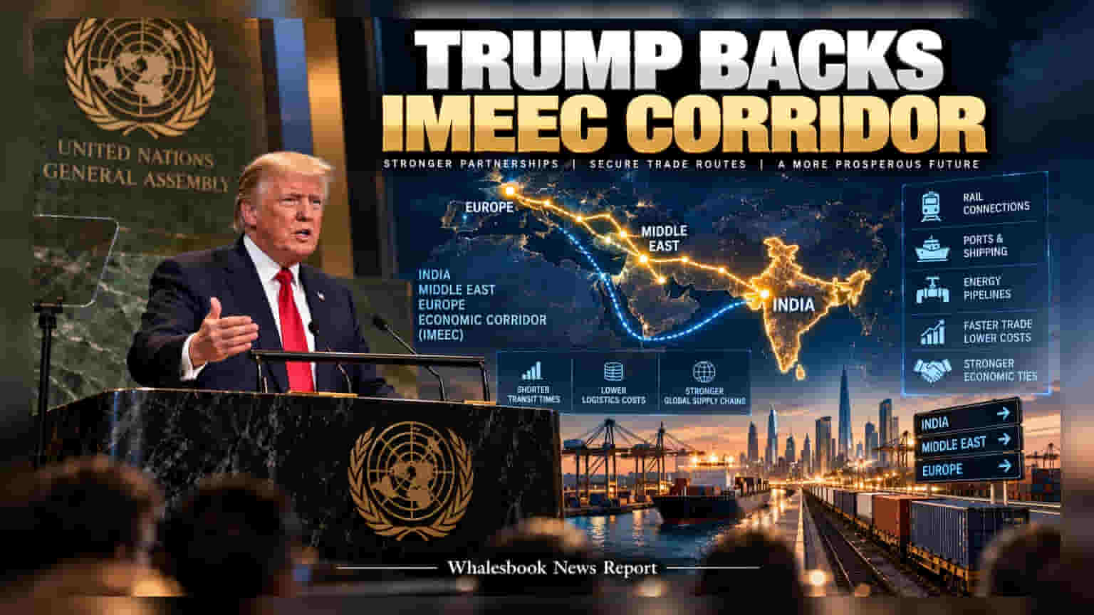 IMEEC Corridor: અમેરિકાના રાષ્ટ્રપતિ ટ્રમ્પનું સમર્થન, ભારત માટે ખુલશે બિઝનેસના નવા દ્વાર