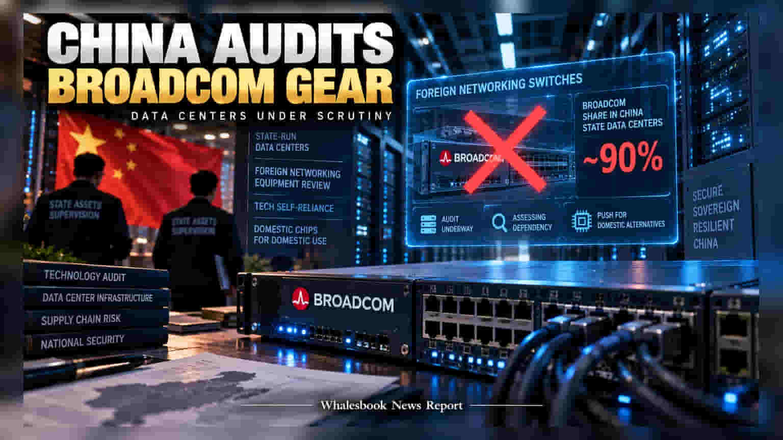 China ਦਾ Broadcom 'ਤੇ ਵੱਡਾ ਐਕਸ਼ਨ: ਸਟੇਟ ਡਾਟਾ ਸੈਂਟਰਾਂ ਵਿੱਚੋਂ ਵਿਦੇਸ਼ੀ ਹਾਰਡਵੇਅਰ ਹਟਾਉਣ ਦੀ ਤਿਆਰੀ