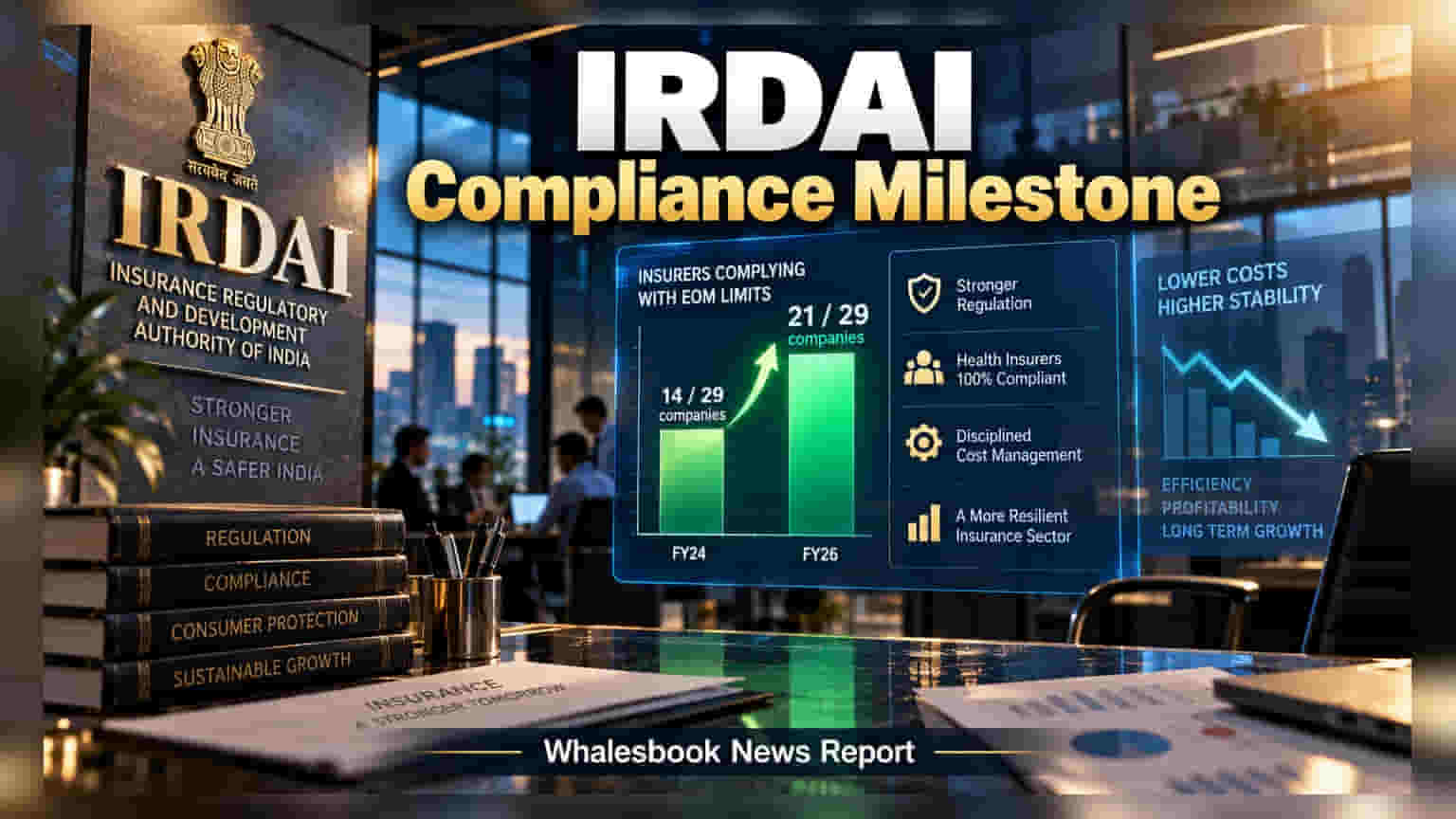 IRDAI రూల్స్: ఫైనాన్షియల్ ఇయర్ **2026** నాటికి **21** ఇన్సూరెన్స్ కంపెనీలు కంప్లయంట్!