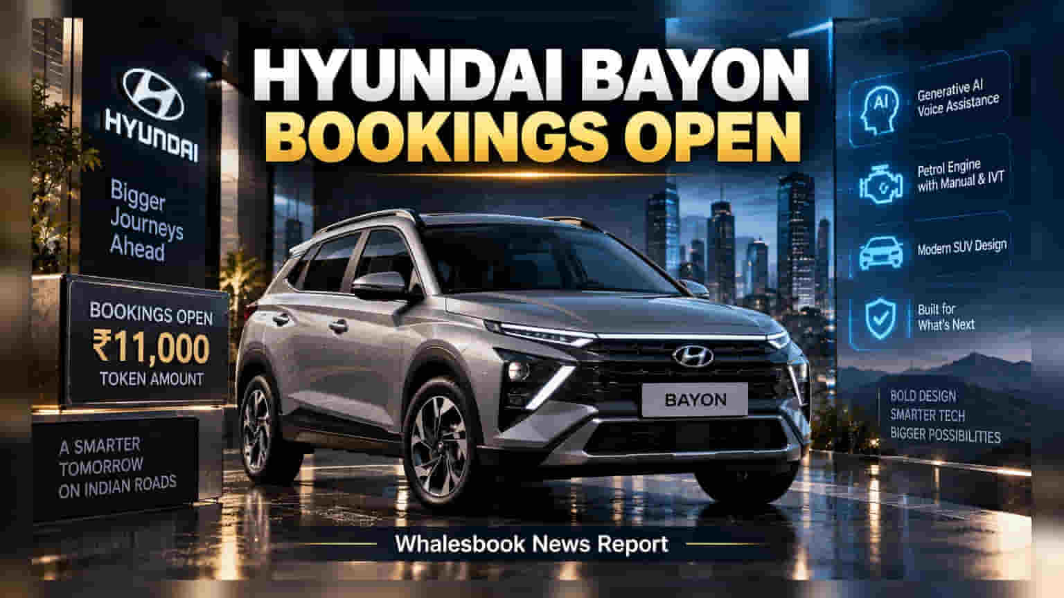 Hyundai Bayon: కొత్త SUV బుకింగ్స్ షురూ.. టోకెన్ అమౌంట్ కేవలం ₹11,000!