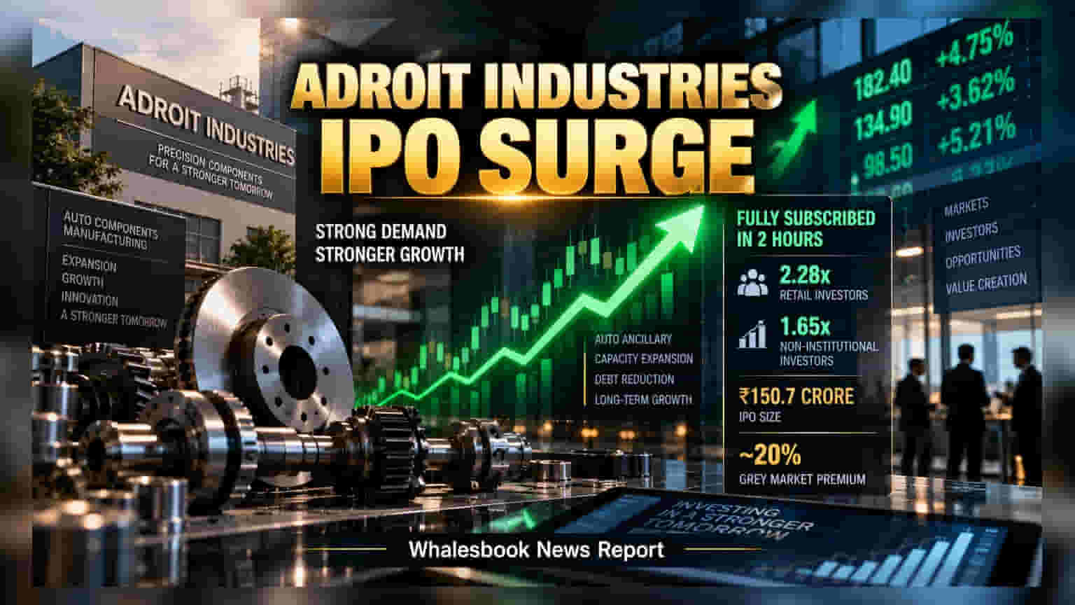 Adroit Industries IPO: కేవలం 2 గంటల్లోనే ఫుల్ సబ్స్క్రిప్షన్.. గ్రే మార్కెట్లో **20%** లాభం!