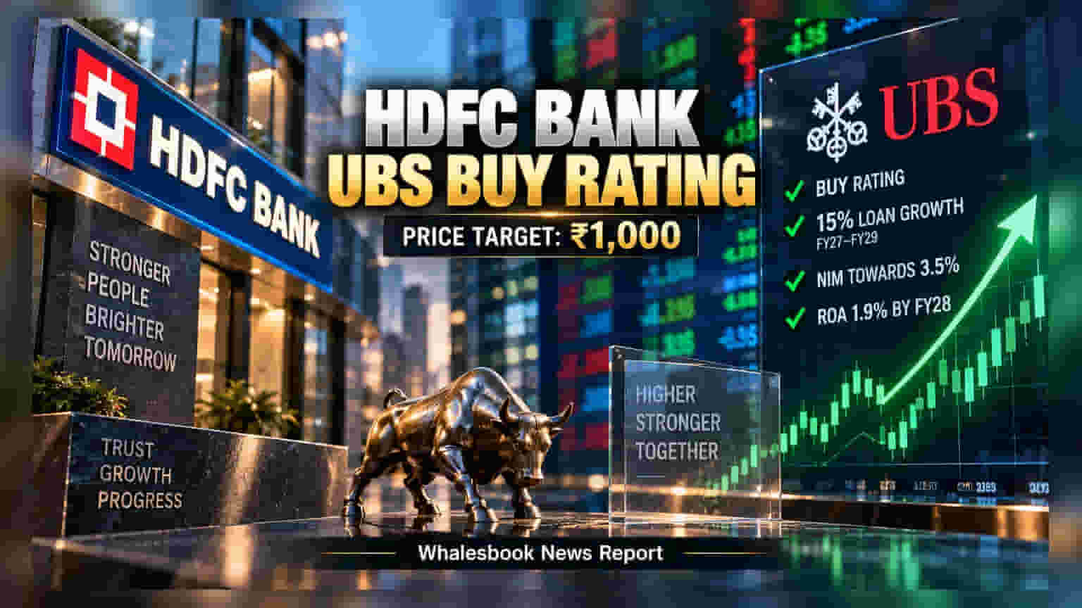 HDFC Bank: UBS Initiates Coverage With Buy Rating, Sets Target At ₹1,000