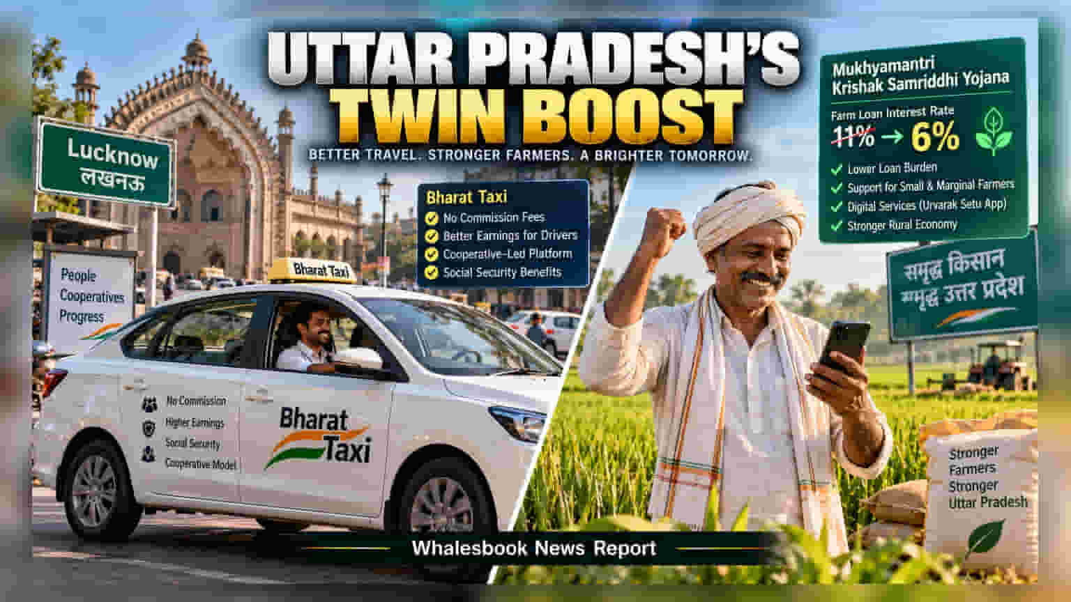 UP Launches Bharat Taxi and Cuts Farm Loan Rates to 6%