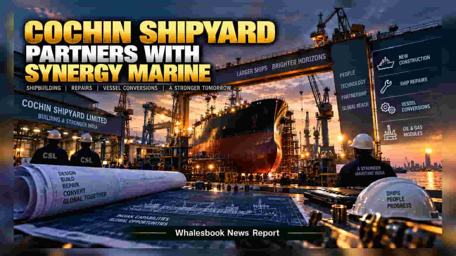 Cochin Shipyard Partners With Synergy Marine for Global Projects
