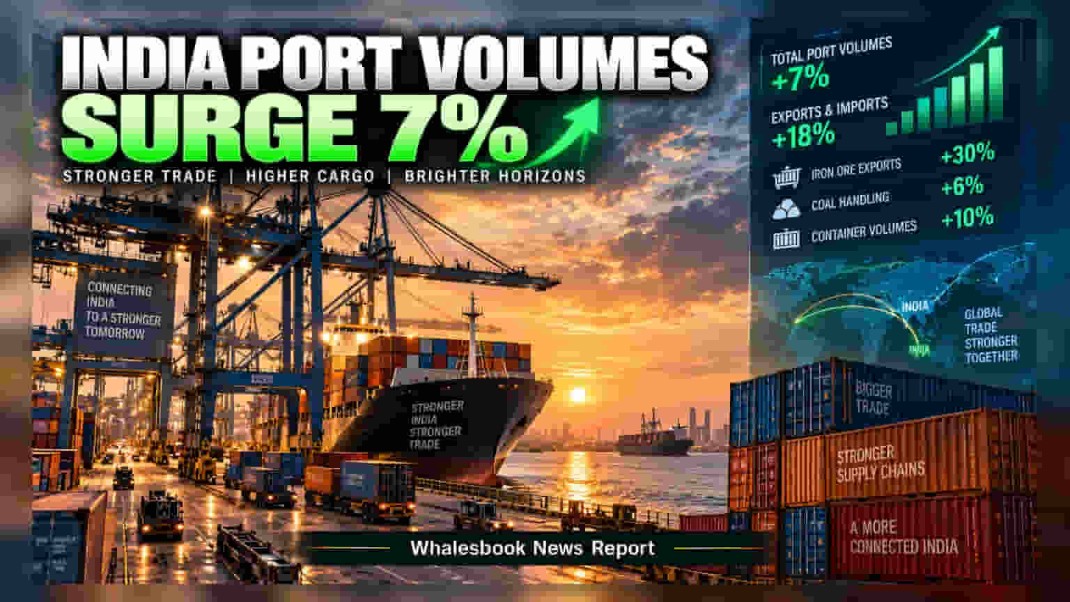 India Port Volumes Rise 7% in August; Adani Ports Leads