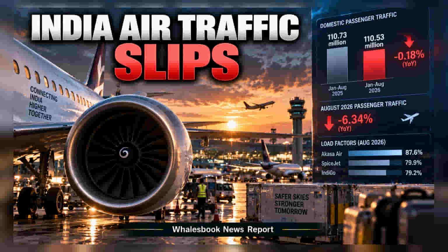 Indian Domestic Air Traffic Dips 0.18% Amid Operational Woes