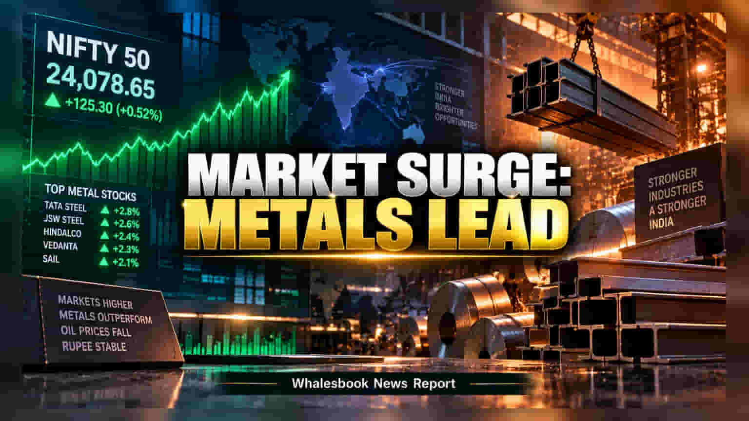 Nifty, Sensex Rise as Metal Stocks Gain; Oil Prices Cool