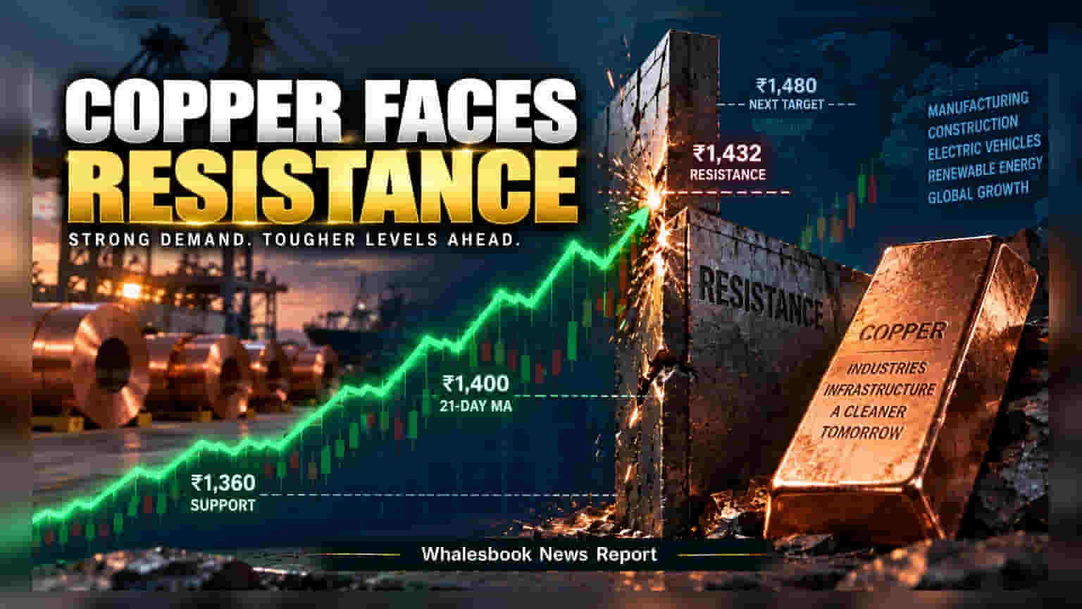 Copper Futures Near ₹1,432: Technical Levels to Track