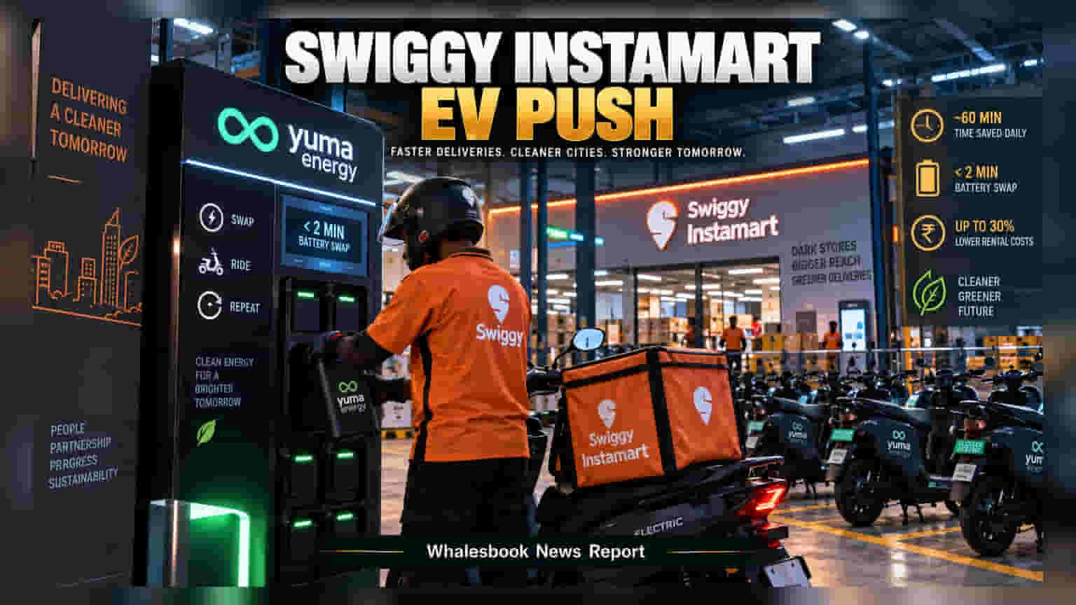 Swiggy Instamart Integrates Yuma Battery Swaps at Dark Stores
