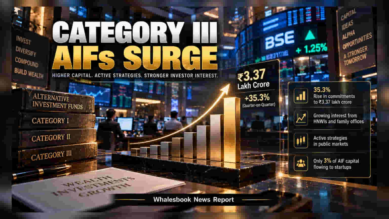 Category III AIF Commitments Rise 35% To ₹3.37 Lakh Crore