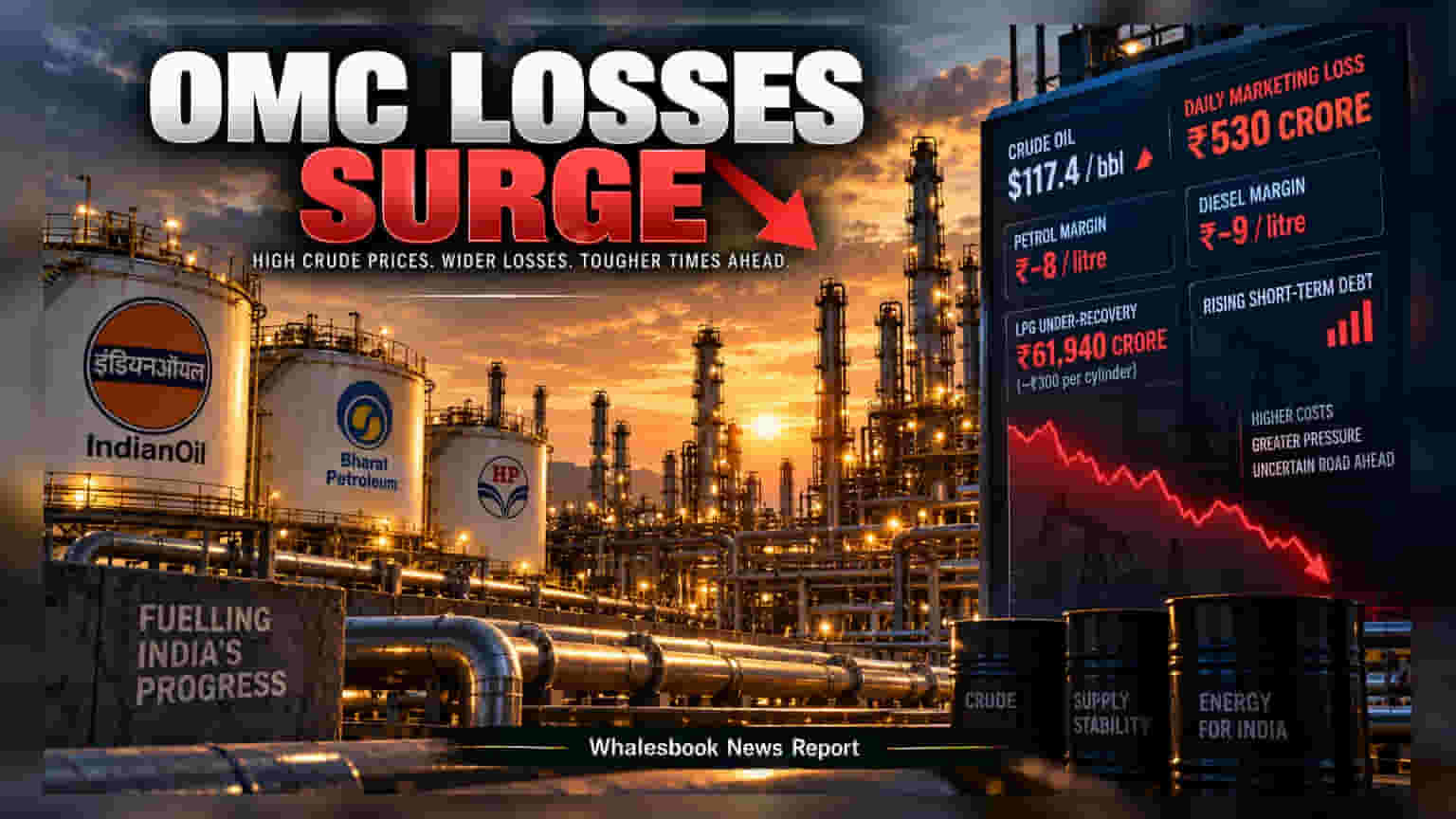 OMCs Face Rs 530 Crore Daily Loss as Fuel Prices Stay Frozen