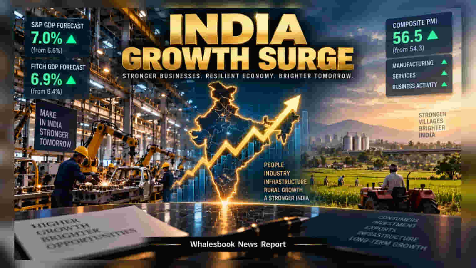 S&P, Fitch Hike India FY27 GDP Growth Forecast to 7%