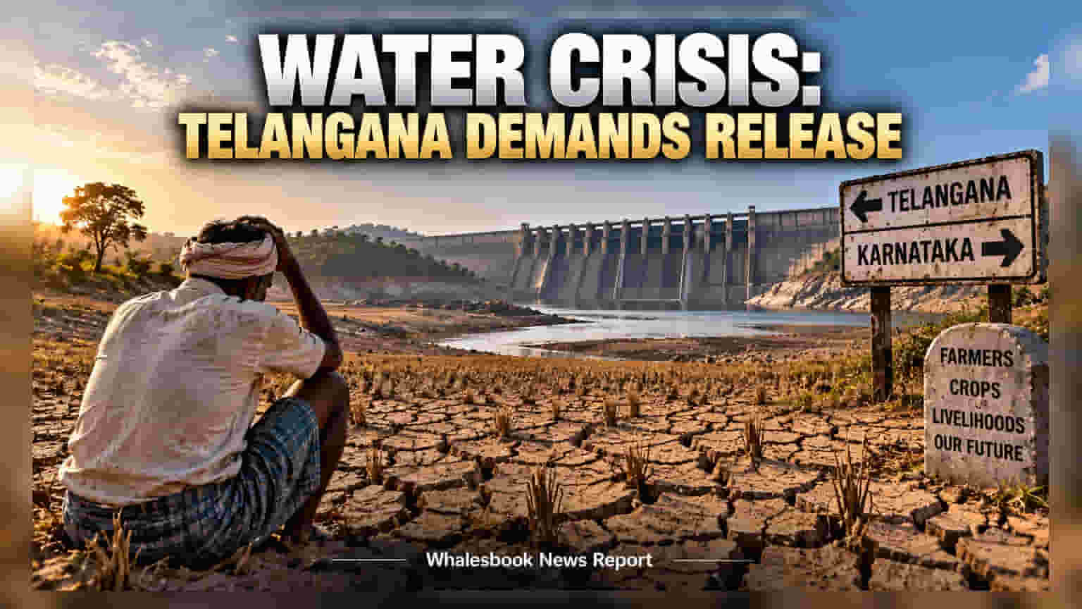 Telangana Water Crisis: ५.५ लाख एकर पिकांसाठी तेलंगणाची कर्नाटकाकडे मदतीची हाक