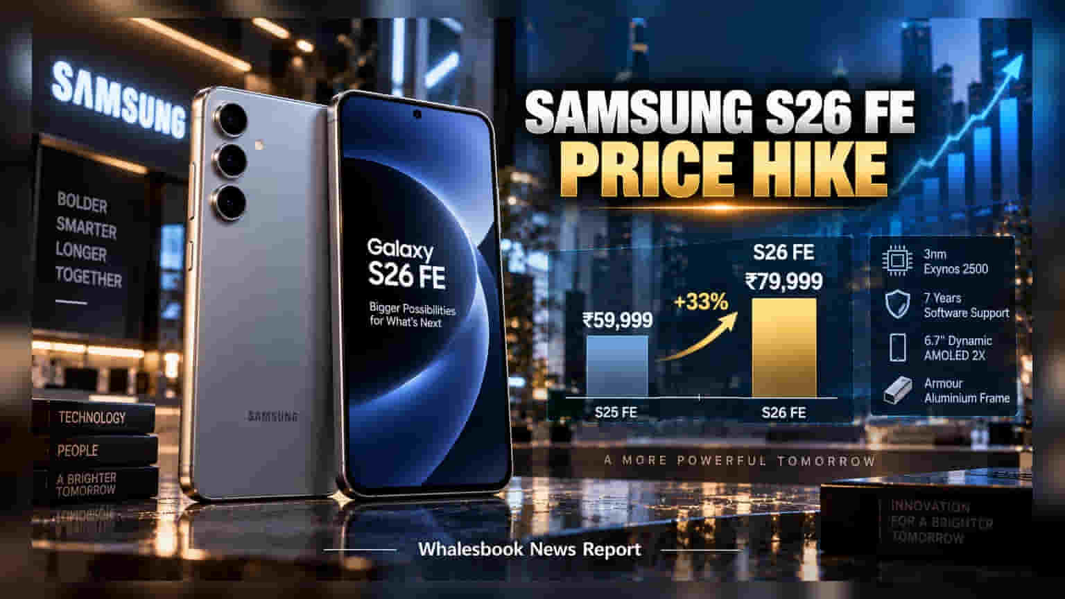 Samsung Launches Galaxy S26 FE At ₹79,999; Price Hiked 33%