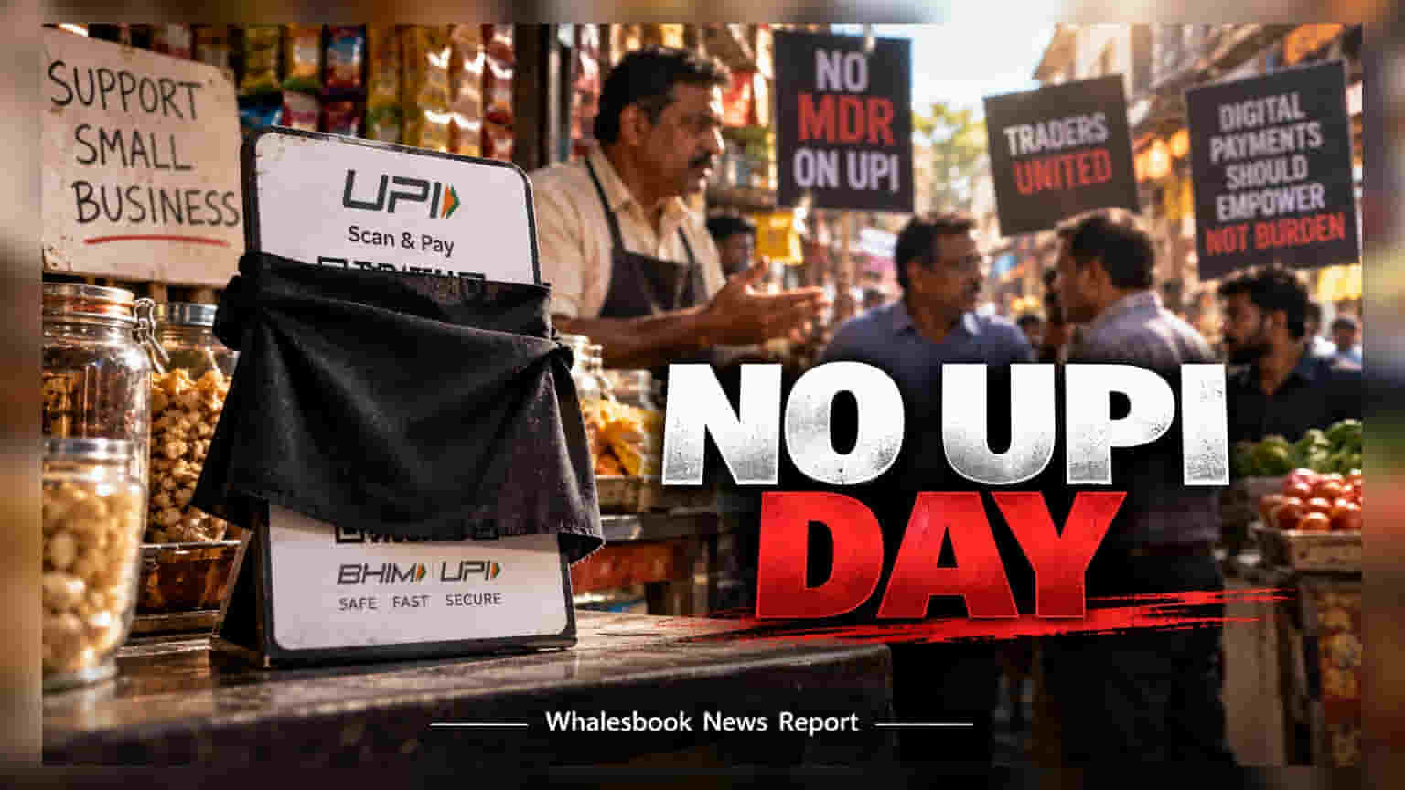 Traders Protest Proposed 0.4% UPI MDR Charges in MP