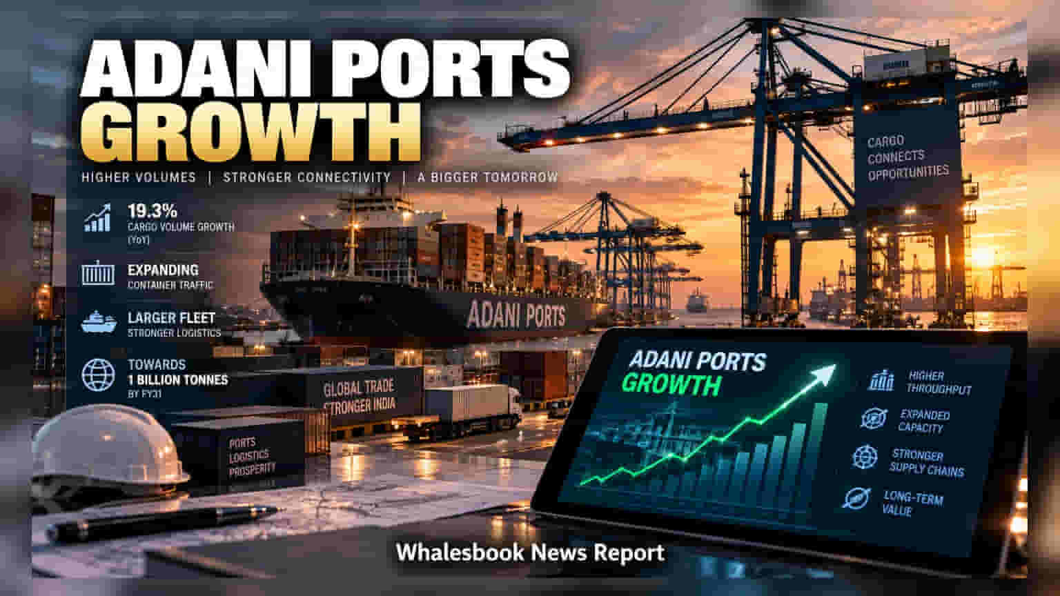 Adani Ports ਦੀ ਰਫਤਾਰ ਵਧੀ! ਅਗਸਤ ਵਿੱਚ ਕਾਰਗੋ ਵੋਲਯੂਮ **19%** ਉਛਲਿਆ, FY31 ਦਾ ਵੱਡਾ ਟਾਰਗੇਟ