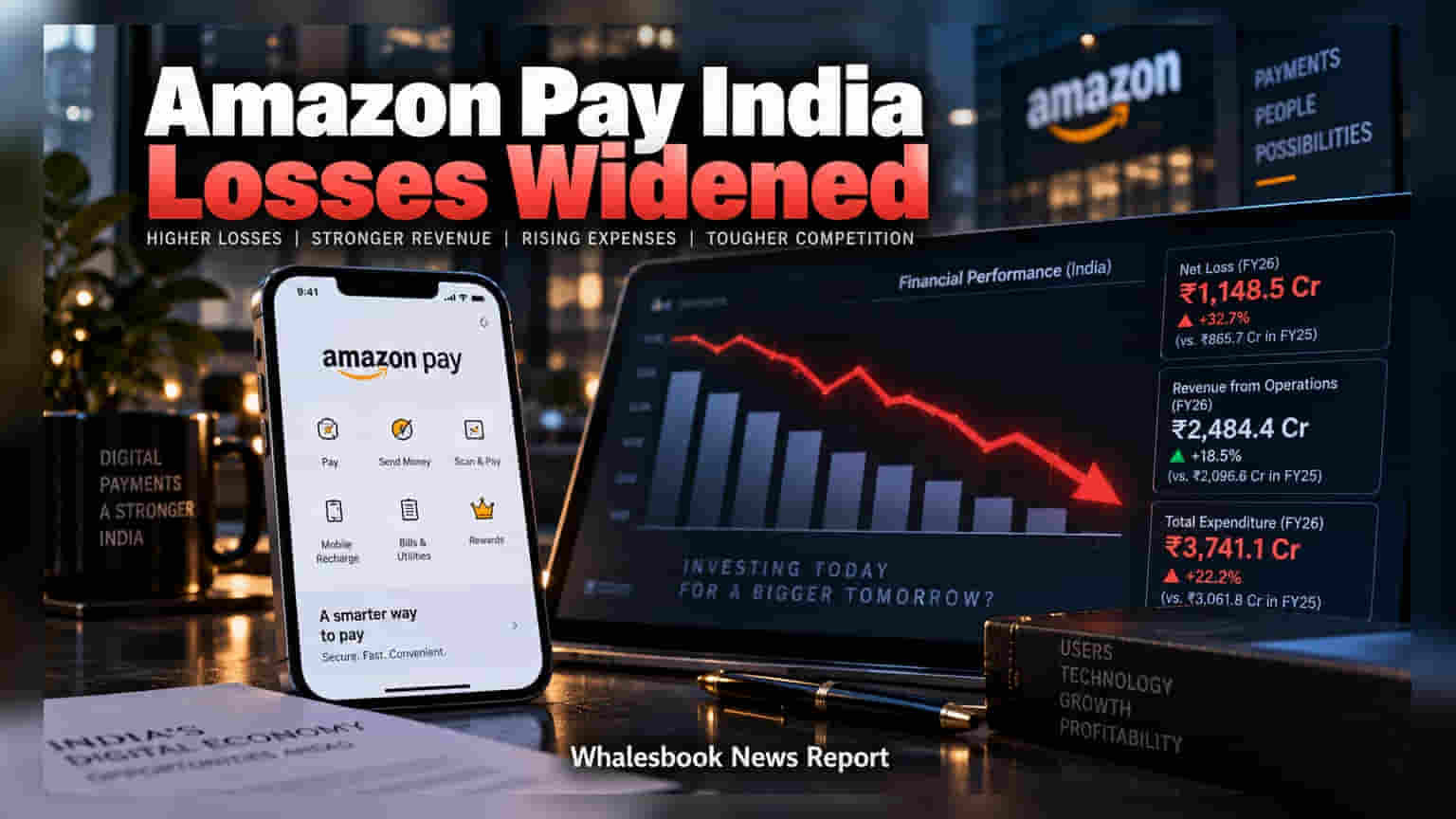 Amazon Pay India: ਮੁਨਾਫੇ ਲਈ ਜੱਦੋ-ਜਹਿਦ, ਘਾਟਾ ਵਧ ਕੇ ਹੋਇਆ **₹1,148 ਕਰੋੜ**