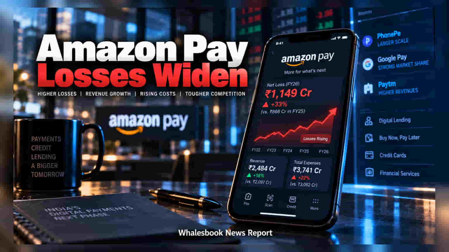 Amazon Pay India: ਮੁਨਾਫ਼ੇ ਲਈ ਸੰਘਰਸ਼! FY26 ਵਿੱਚ ਨੁਕਸਾਨ ਵਧ ਕੇ ਹੋਇਆ **₹1,149 ਕਰੋੜ**