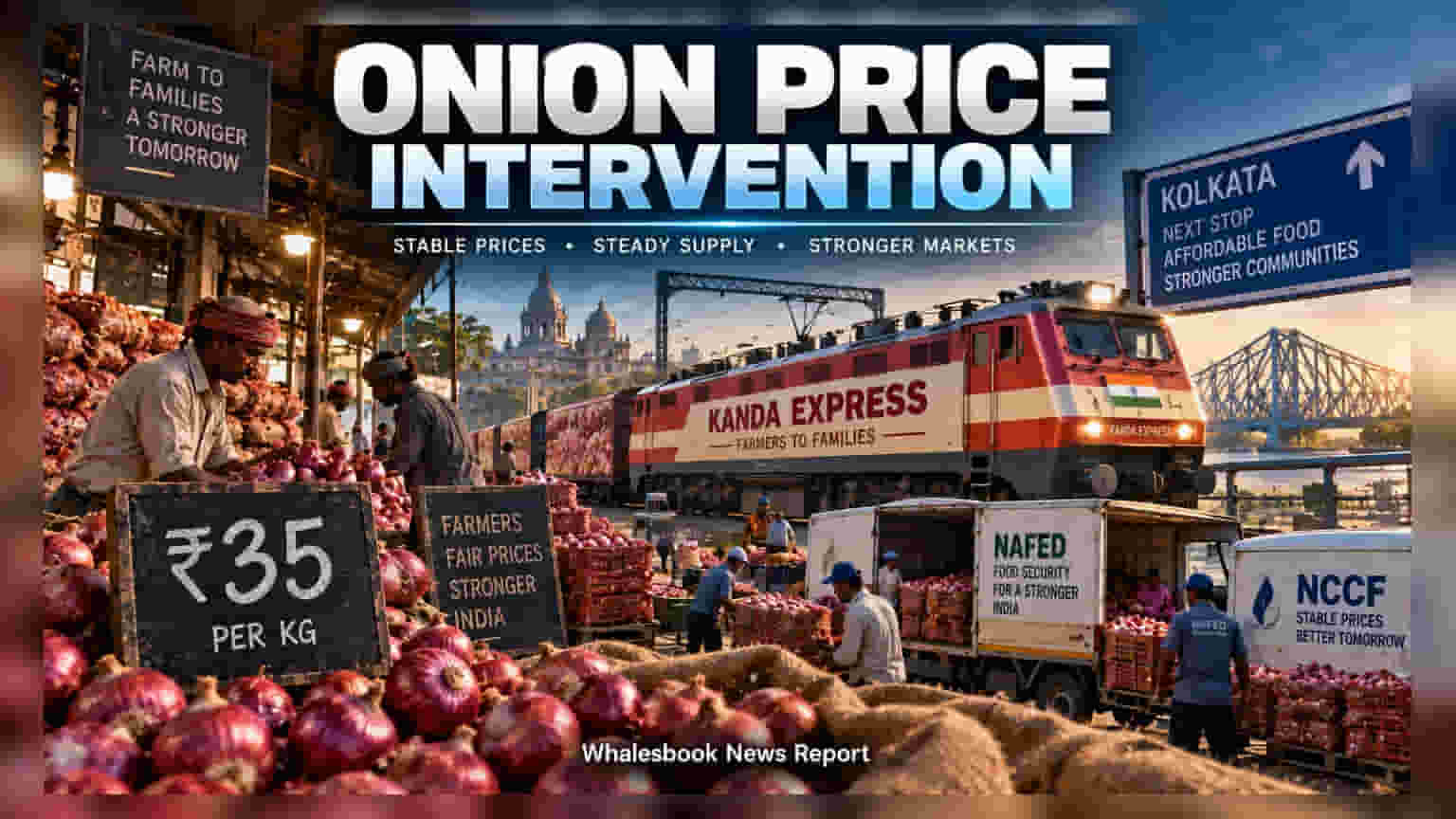 Govt Expands Onion Supply to West Bengal at ₹35/kg via Kanda Express