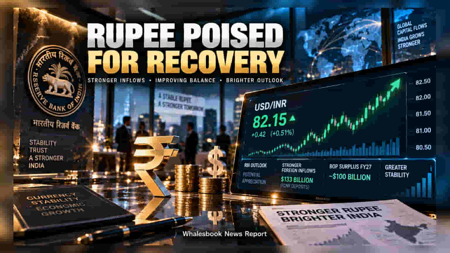 RBI Sees Rupee Rebound as Balance of Payments Surplus Nears $100 Billion