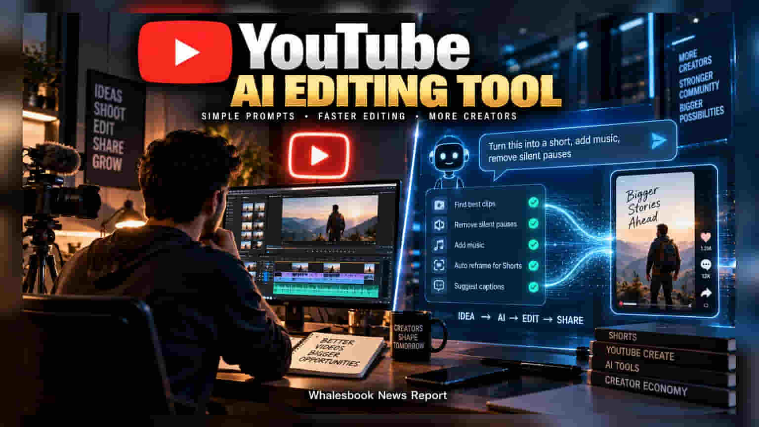 YouTube चा मोठा प्लॅन: २०२७ मध्ये येणार नवीन AI व्हिडिओ एडिटिंग टूल!