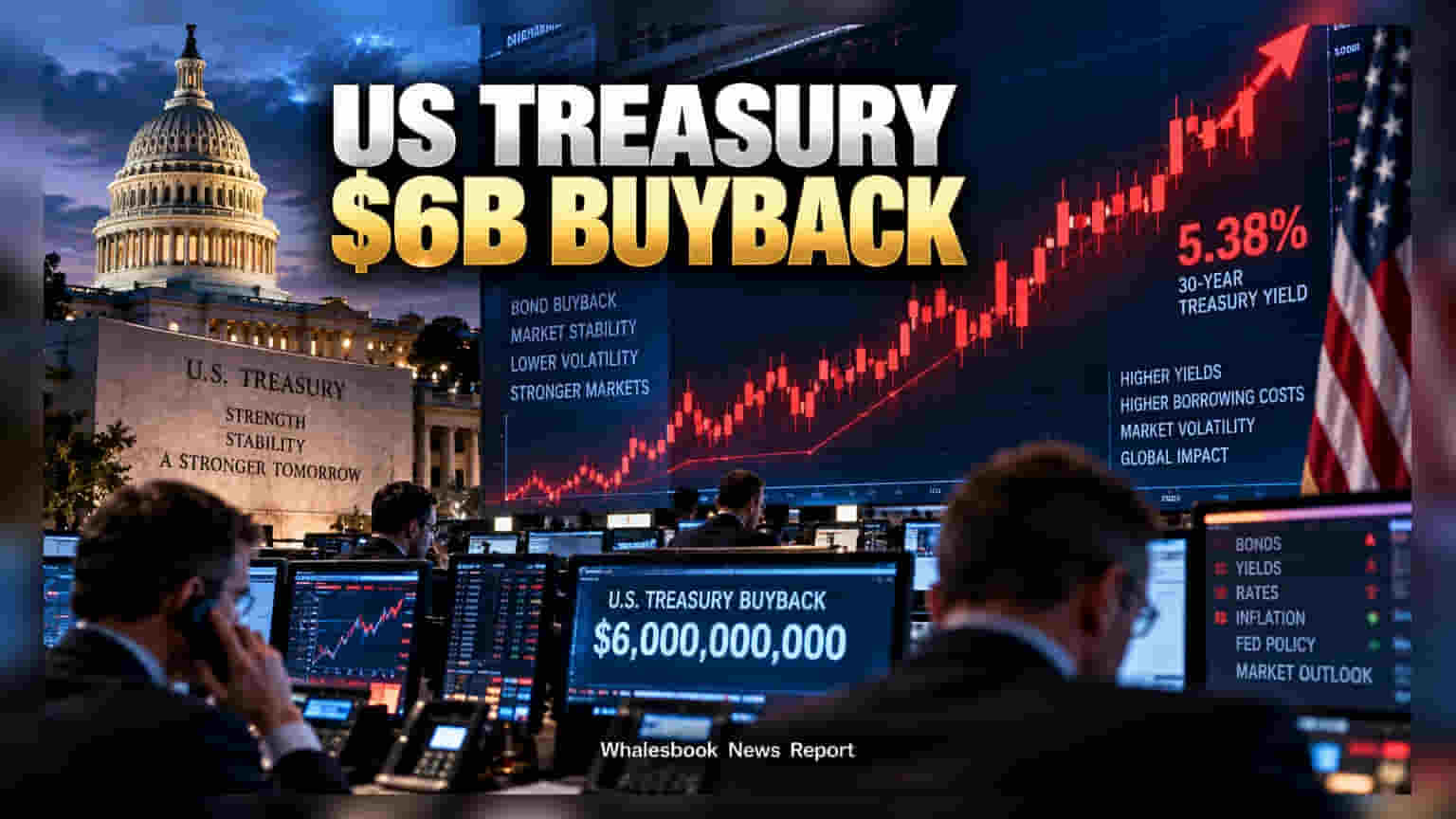 US Treasury Hikes Bond Buyback to $6 Billion Amid High Yields